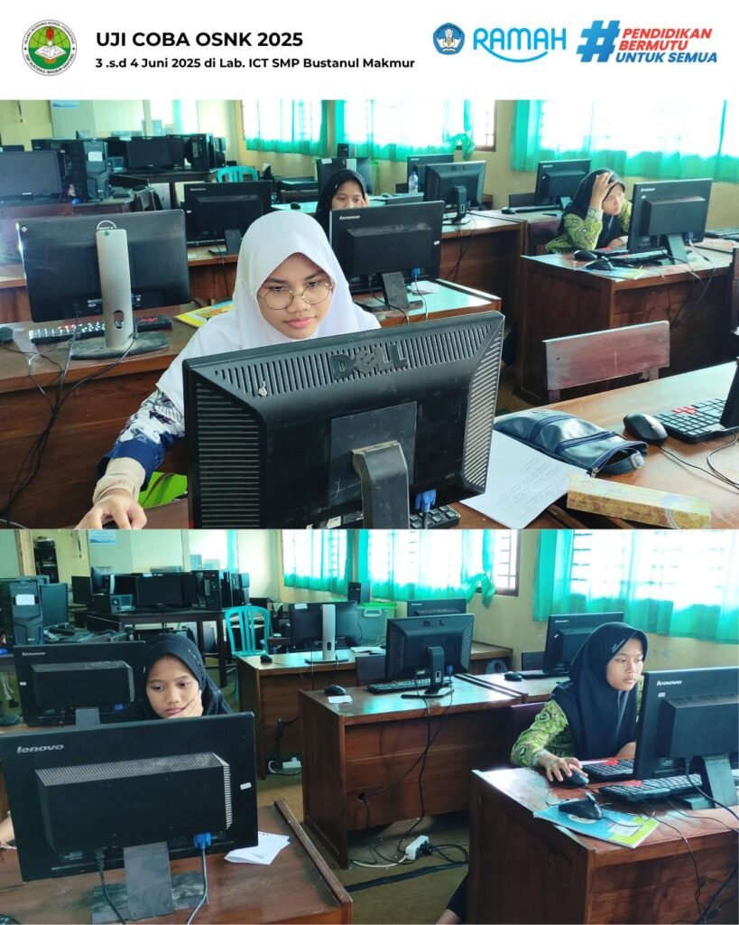 Uji Coba OSN SMP Bustanul Makmur berlangsung di Lab ICT